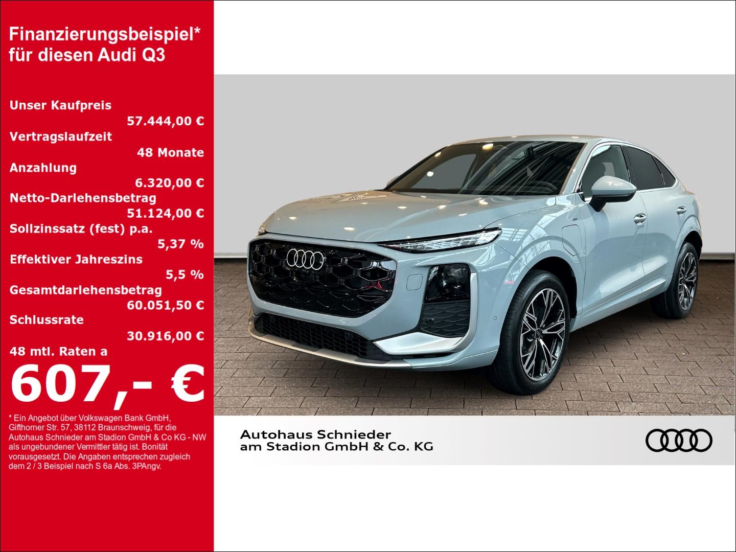Audi Q3 Sportback e-hybrid 200 kW S-LINE+NAVI+LED+CAR