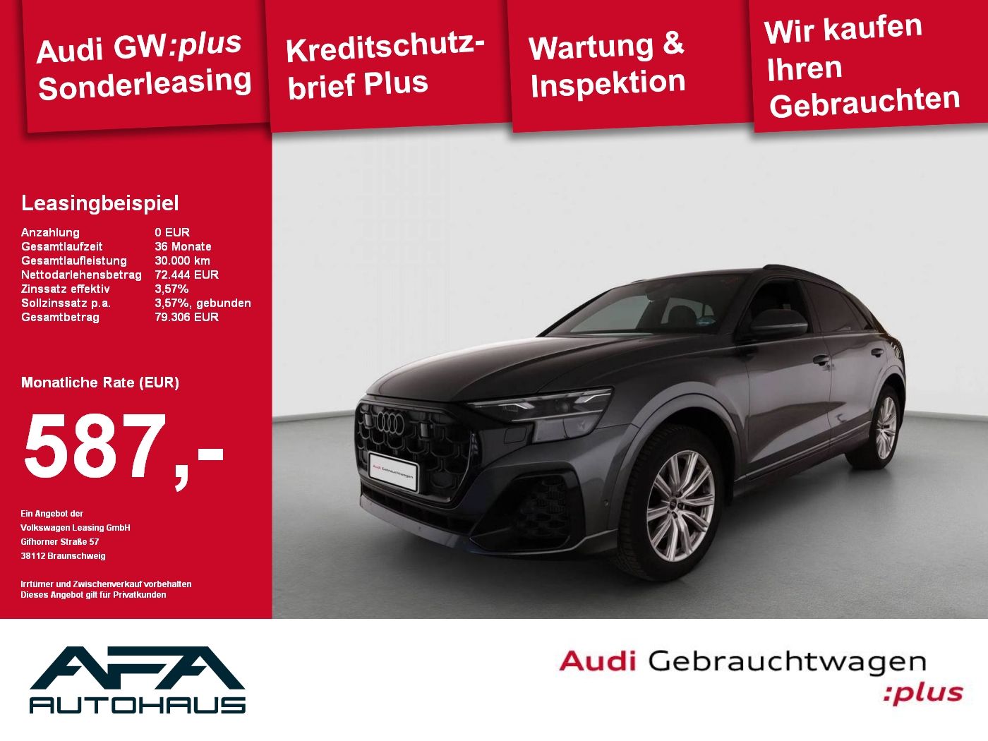 Audi Q8 55 TFSI qu. tiptr. S-Line*Luft*AHK*Pano*Matri