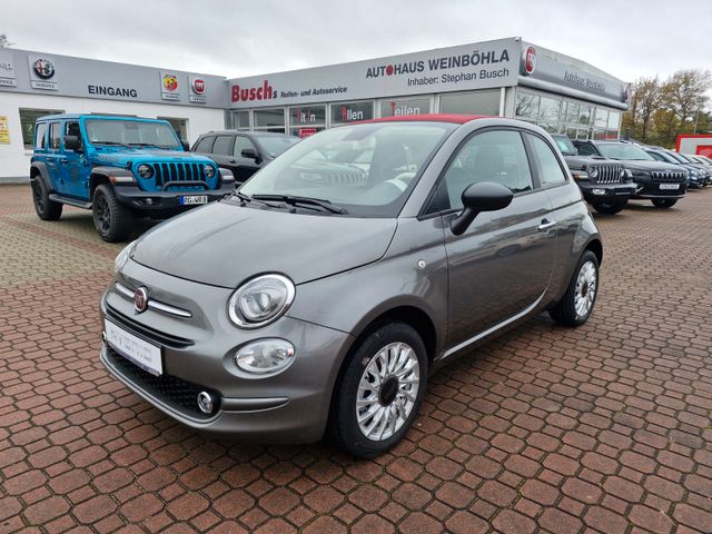 Fiat 500 Cabrio- 7" DAB Radio-Verdeck Rot