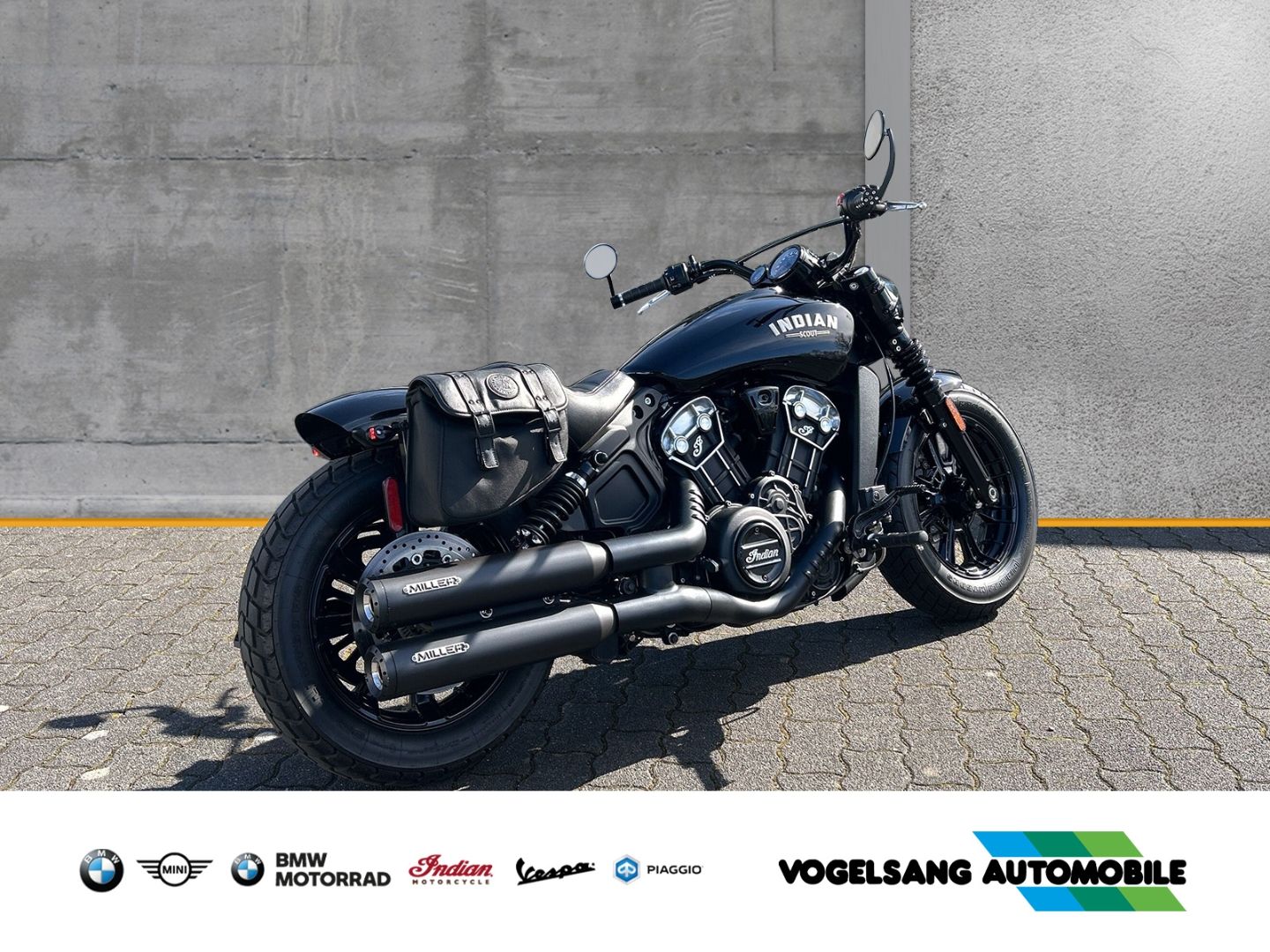 Fahrzeugabbildung Indian Scout Bobber, Blinkerumbau, Beach-Bar-Lenker, Mi