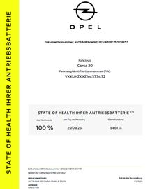 Opel Corsa Elektro Edition 1 Hand Scheckheft