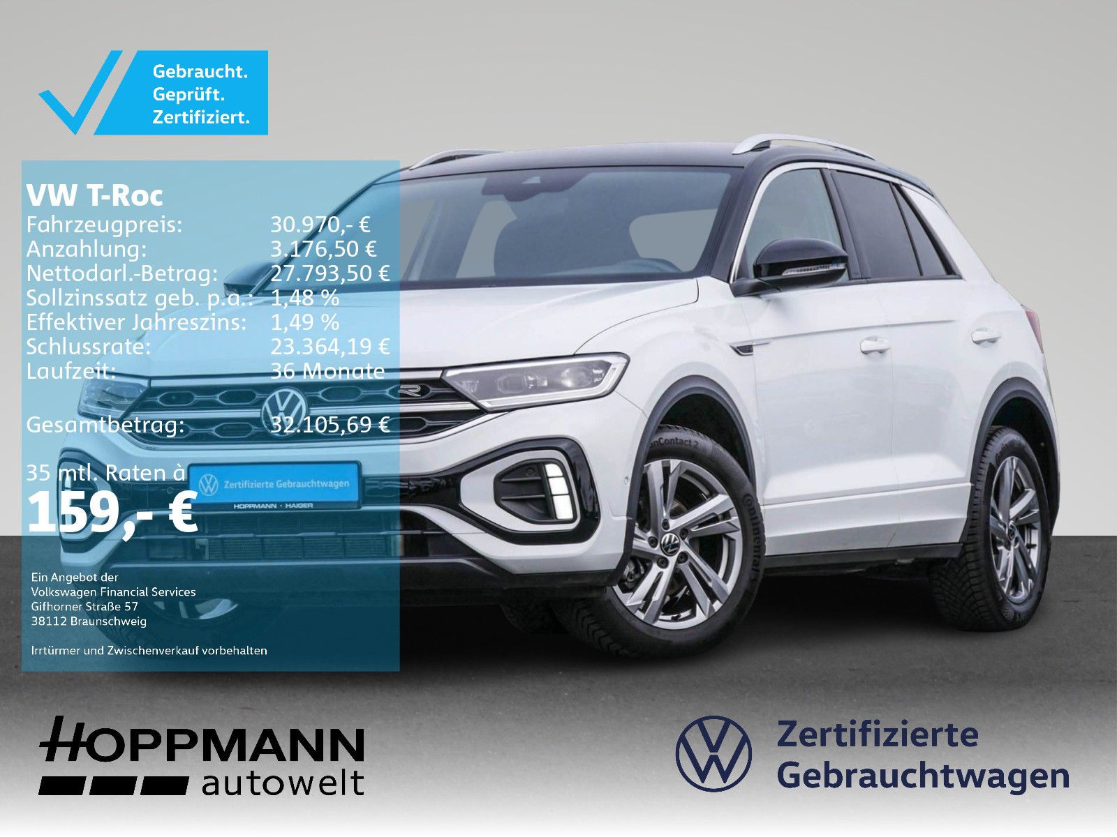 Volkswagen T-Roc 1.5 TSI R-Line DSG AHK Kamera Navi ACC
