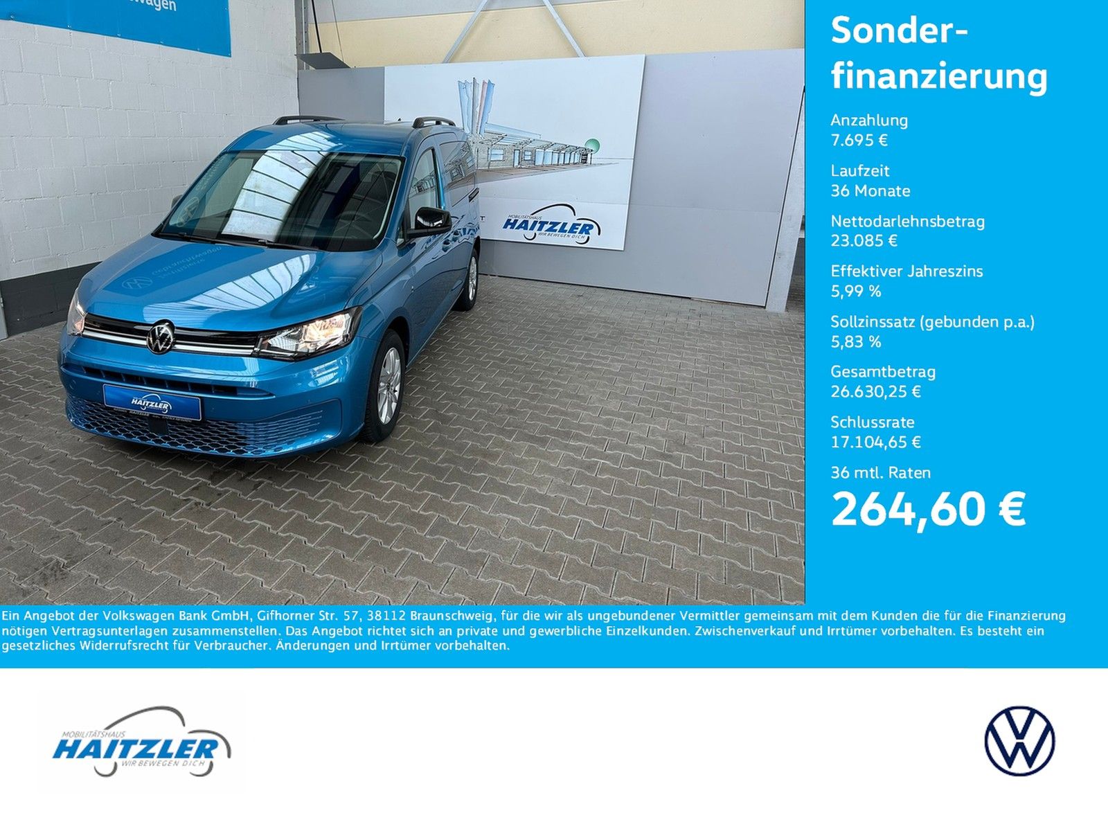 Fahrzeugabbildung Volkswagen Caddy Kombi Life 1,5 TSI +Designpaket+AppConnect