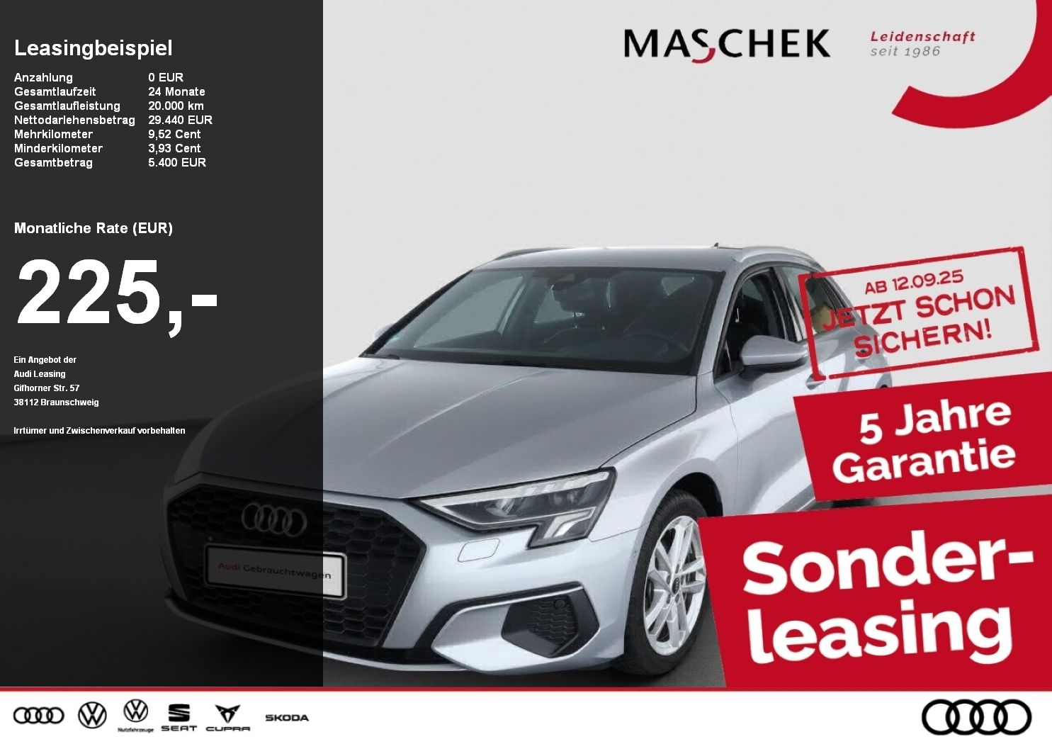 Audi A3 Sportback 30 TDI Naviplus Parkassist R-Cam AC