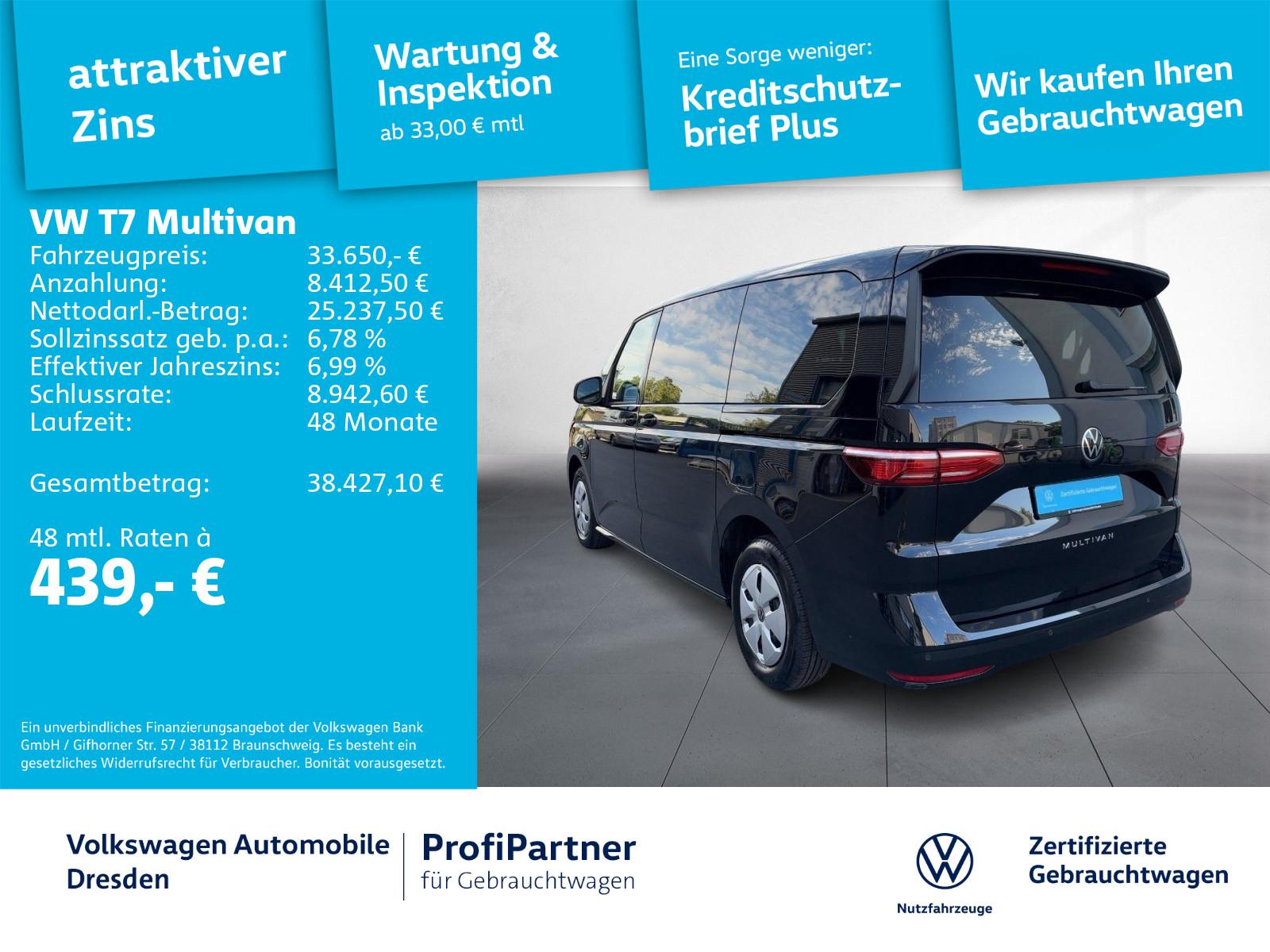 Volkswagen T7 Multivan LANG 2,0 TDI LED CLIMATRONIC PDC SHZ