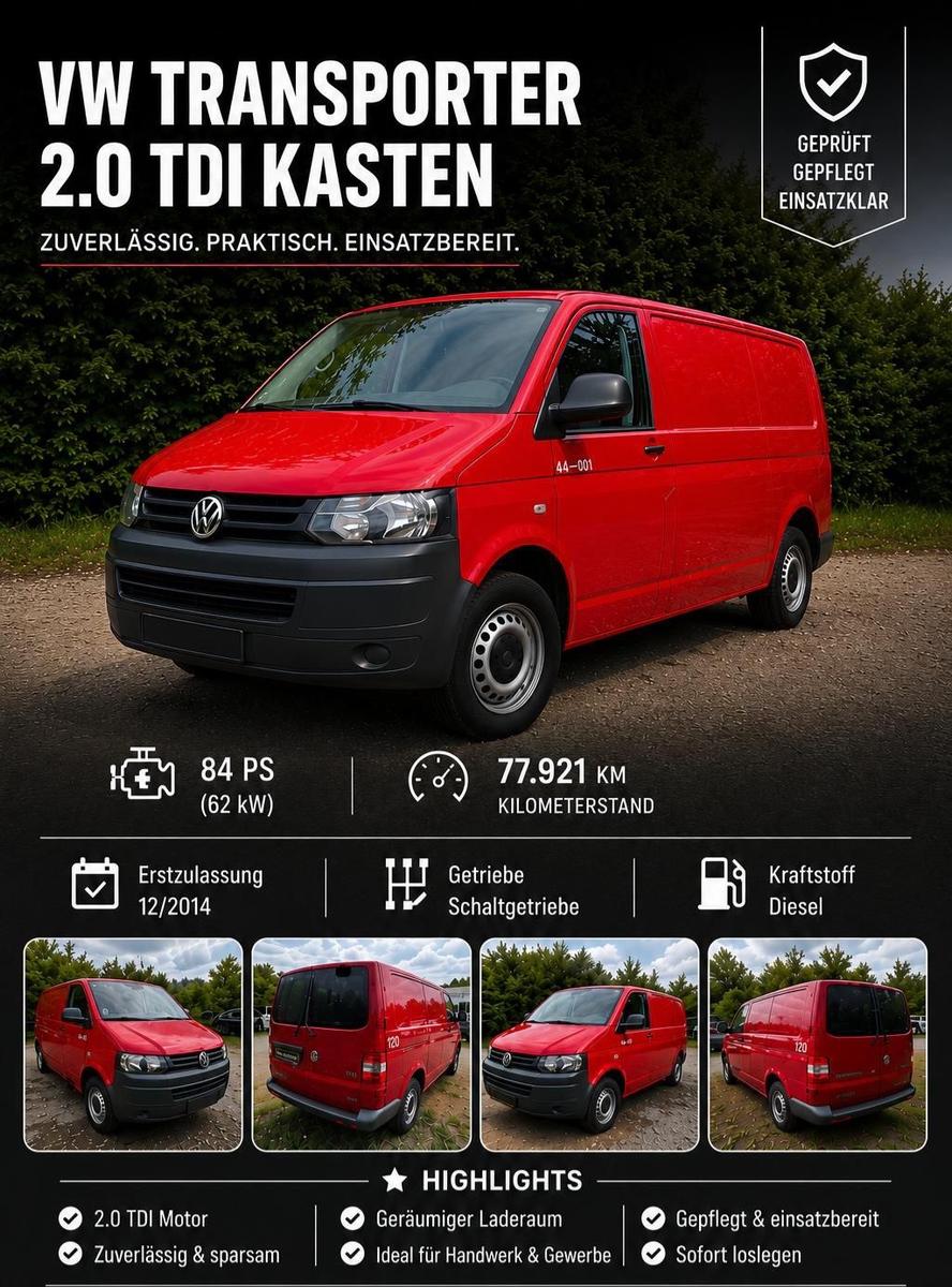Volkswagen T5 Transporter Kasten-Kombi Kasten