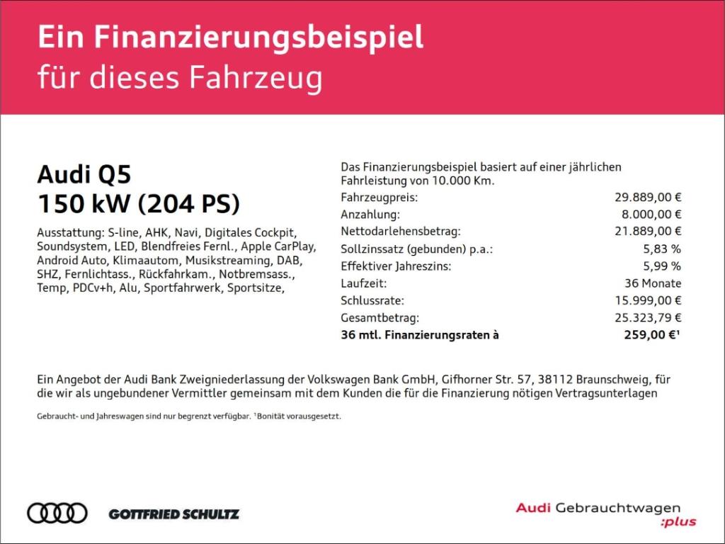 Audi Q5 40 TDI QUATTRO S-LINE ACC LED KAMERA SHZ DAB