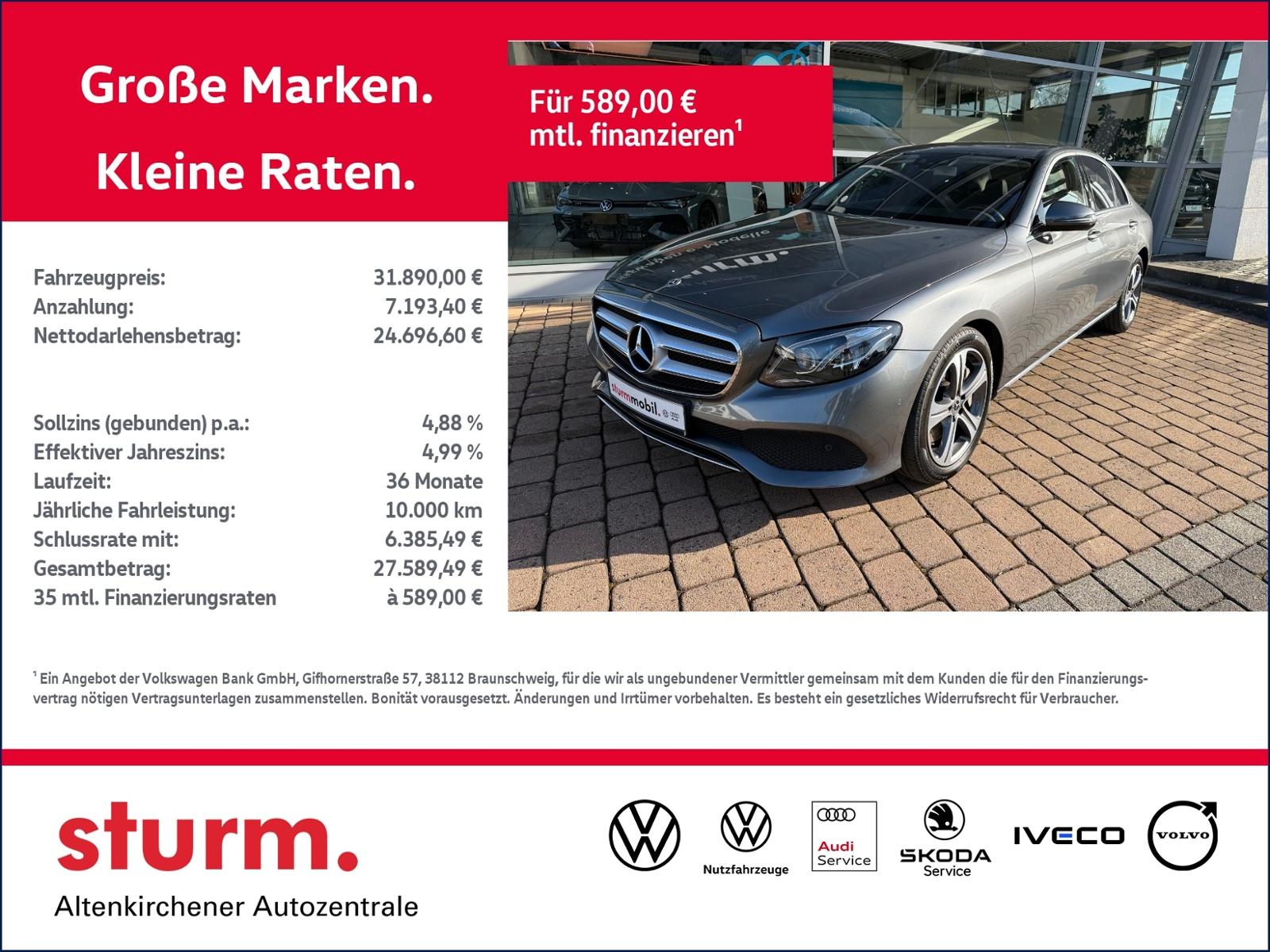 Mercedes-Benz E 400 d 4Matic Limousine Avantgarde *Navi, LED M