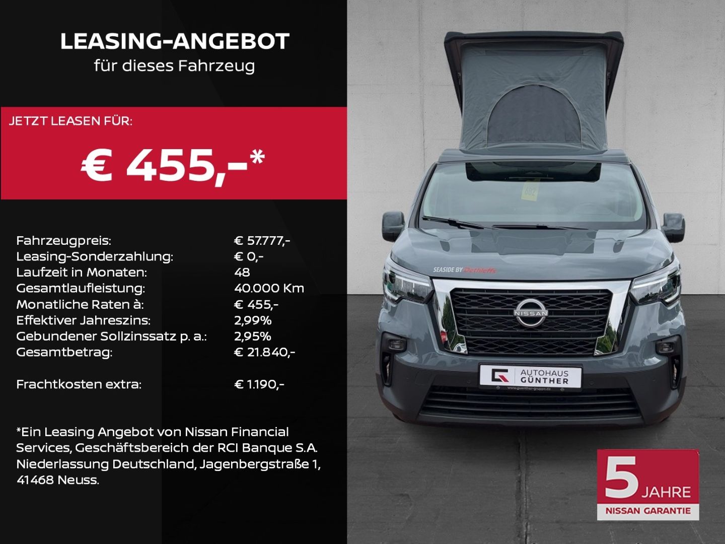 Nissan Primastar SEASIDE Revotion/Dethleffs dCi170 DCT