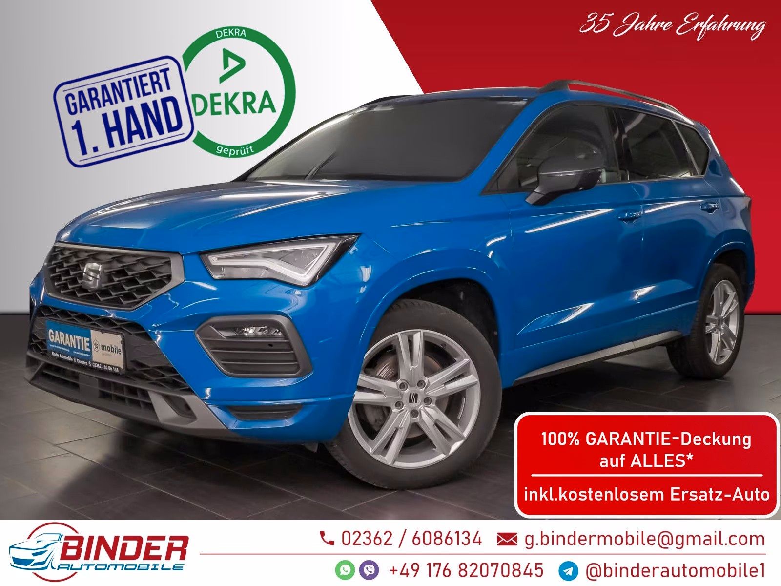 SEAT Ateca FR 4Drive*SPORT*1A ZUSTAND*GARANTIE*VIDEO*