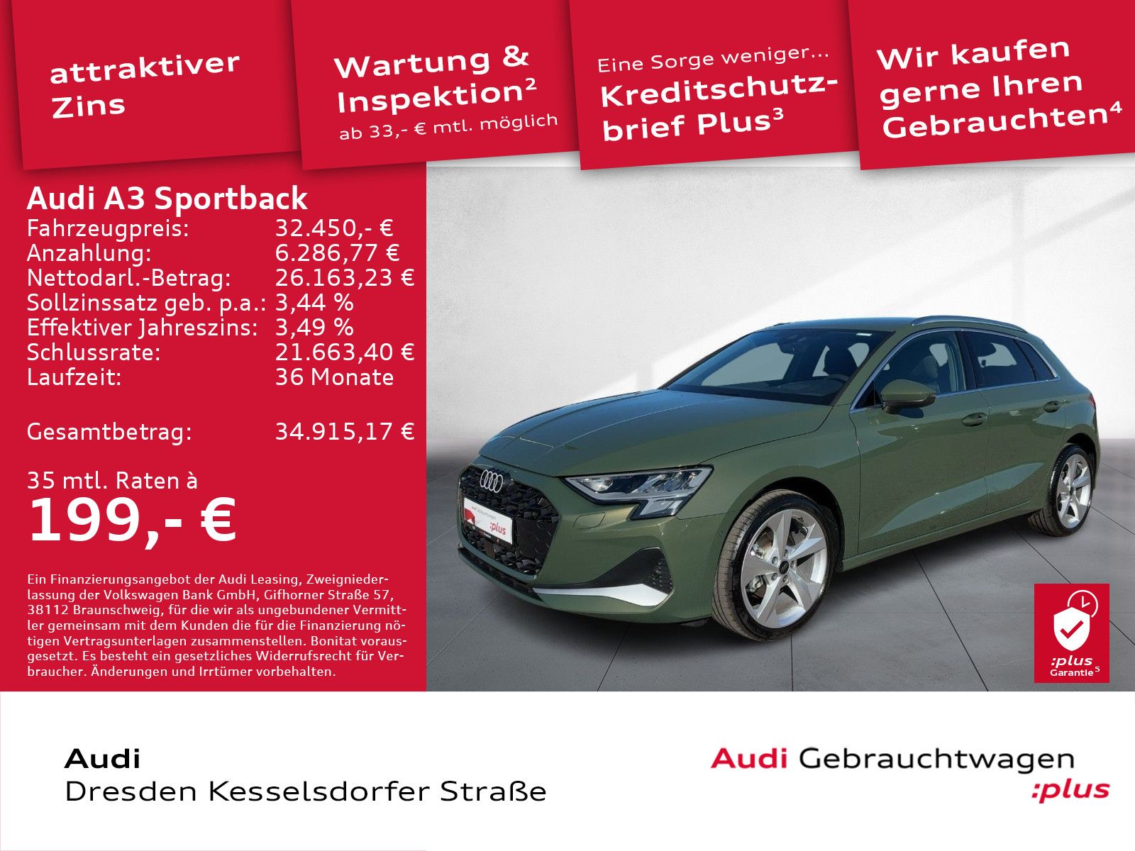 Audi A3 Sportback 30 TFSI advanced Kamera LED Navi