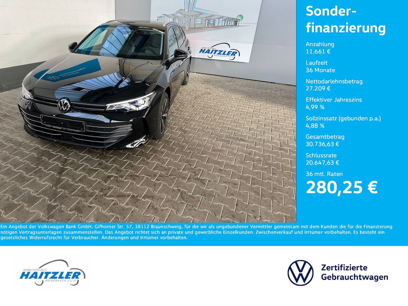 Fahrzeugabbildung Volkswagen Passat Var. Business 1,5eTSI DSG +AHK+Travel+ACC