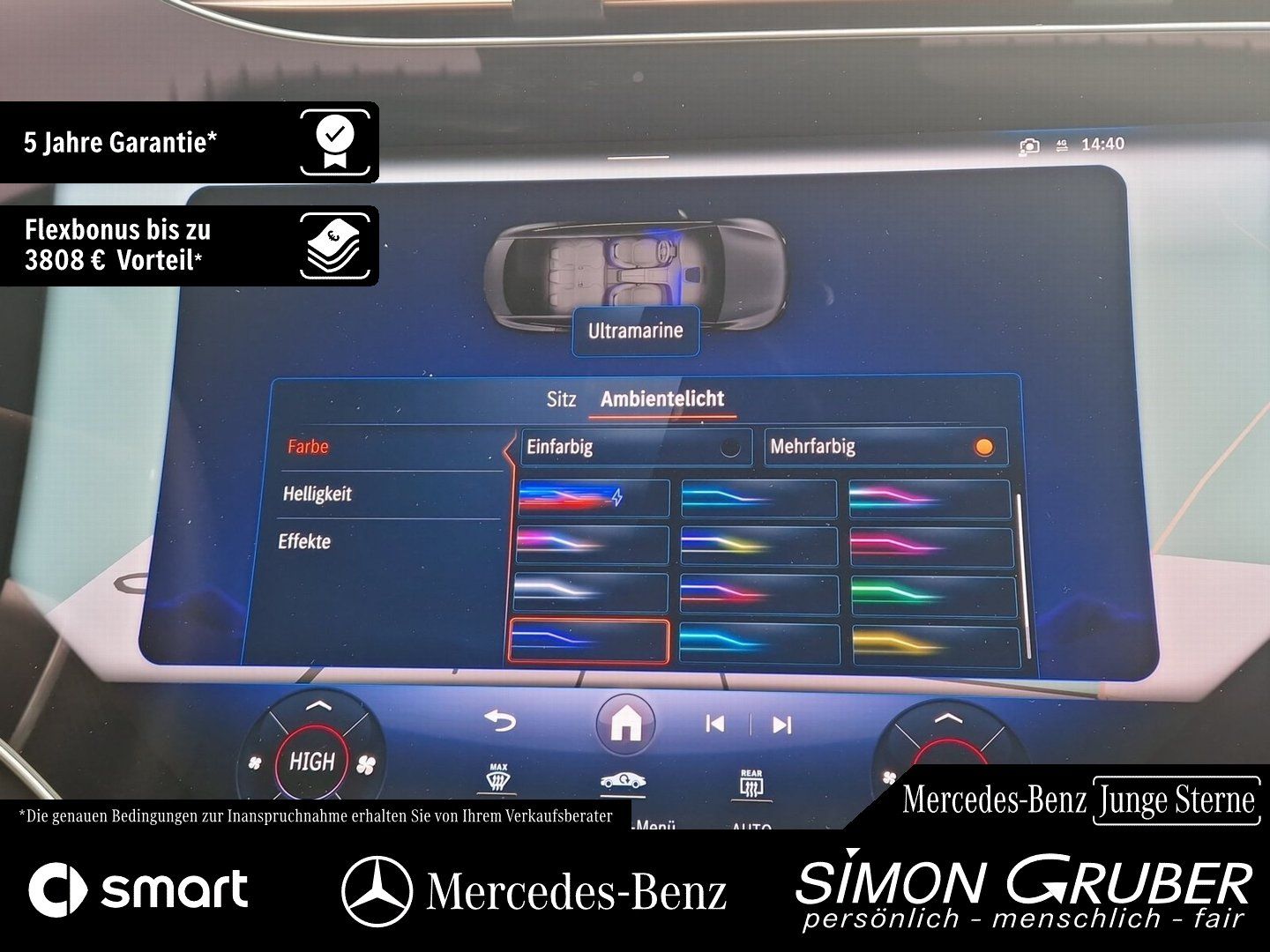 Fahrzeugabbildung Mercedes-Benz EQE 350 4M AMG Airmatic Hyper Pano HAL HUD Mod25