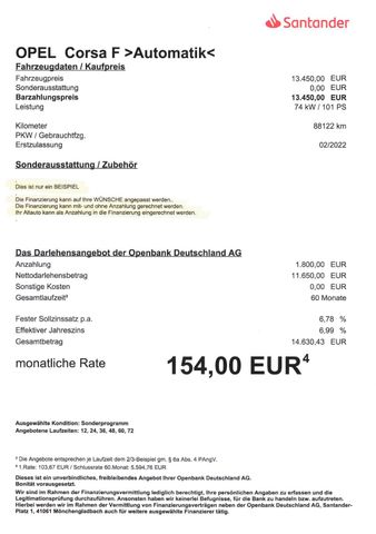 Fahrzeugabbildung Opel Corsa F 1,2 Turbo >AUT/LED/NAV/PDC/SHZ<