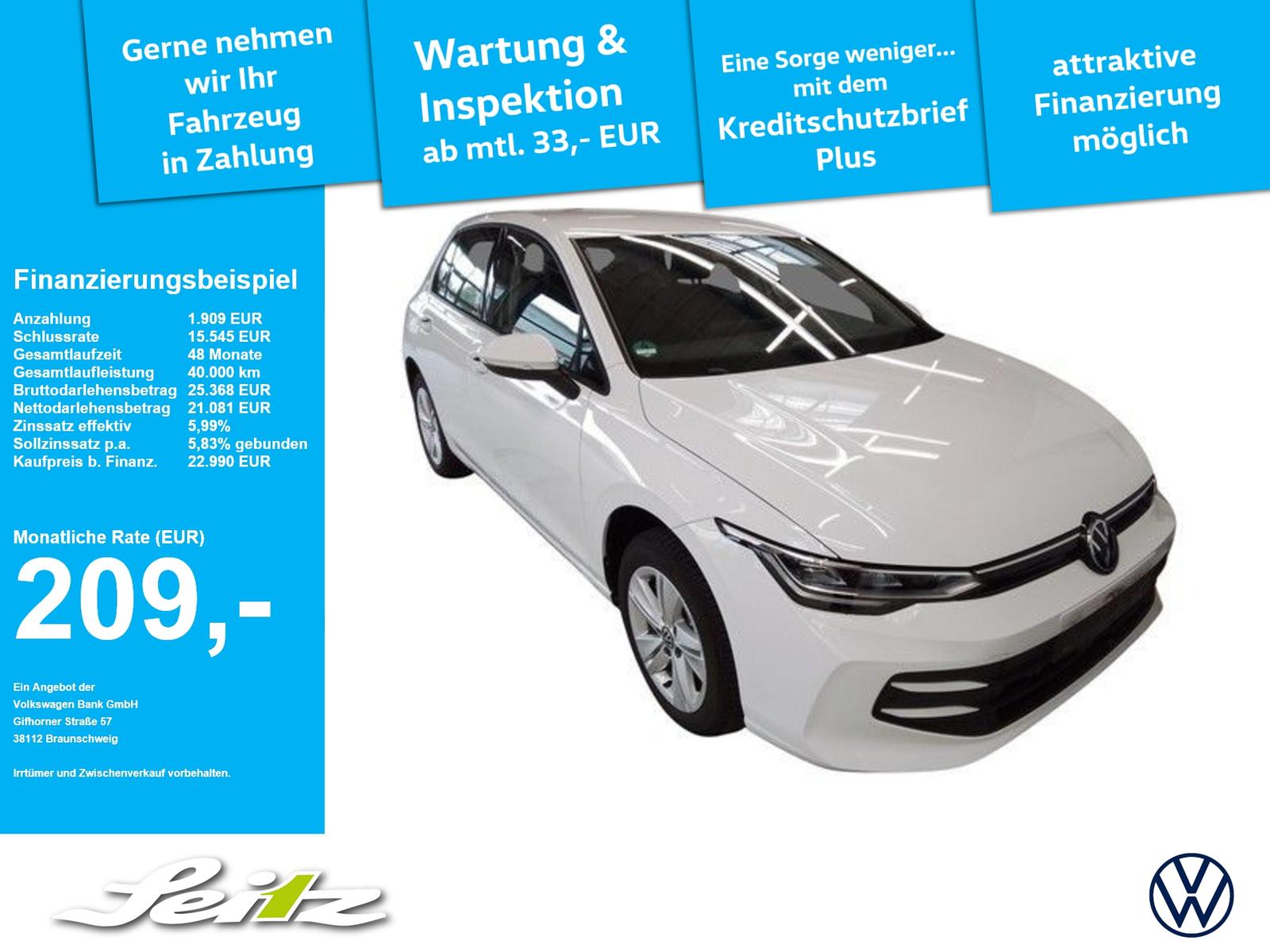 Volkswagen Golf VIII 1.5 TSI Life *LED*PARKSENSOR*SITZHZG*