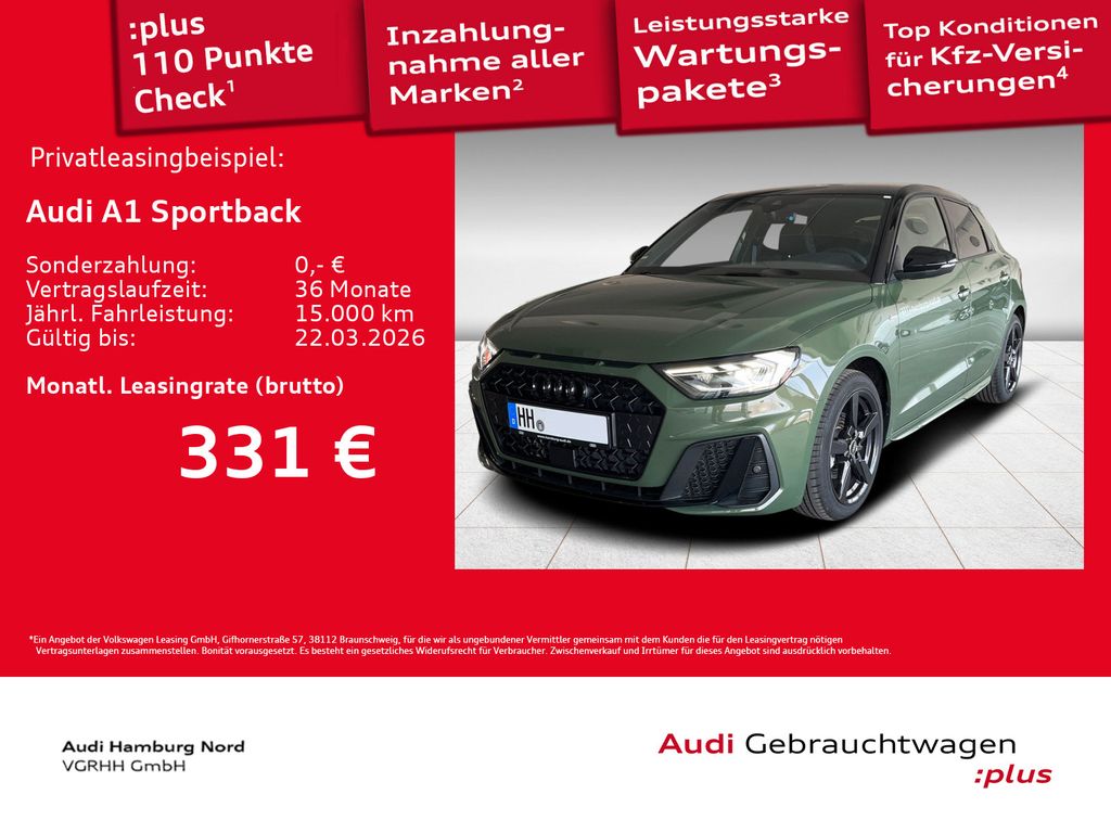 Audi A1 Sportback 30 TFSI S line S tronic Sound LED