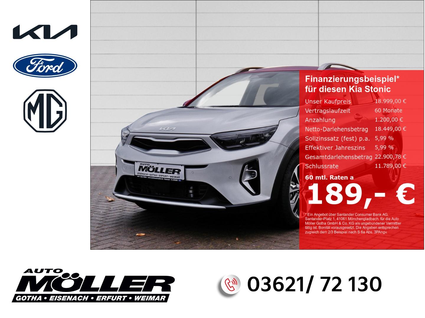 Kia Stonic Platinum 1.0T 2-farbig Navi Leder Klimaau