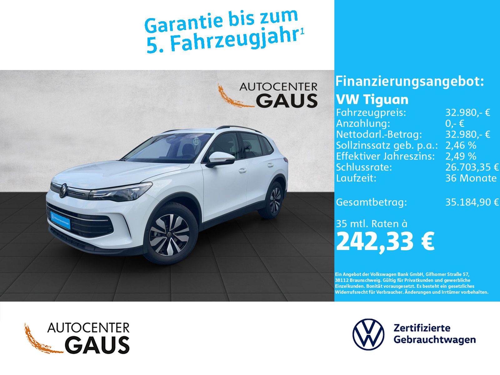 Tiguan Life 1.5 eTSI DSG AHK*Navi*ACC*Standhzg.