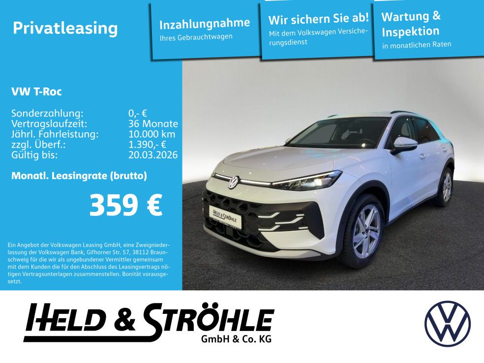 Volkswagen T-Roc Life 1.5l DSG SHZ ACC WKR RFK