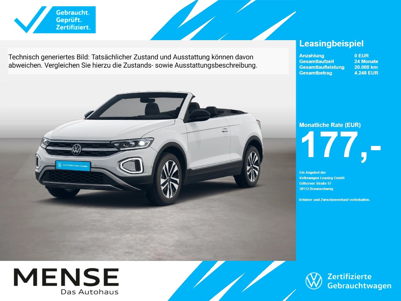 Volkswagen T-Roc Cabriolet 1.0TSI Style Energy CarPlay ACC