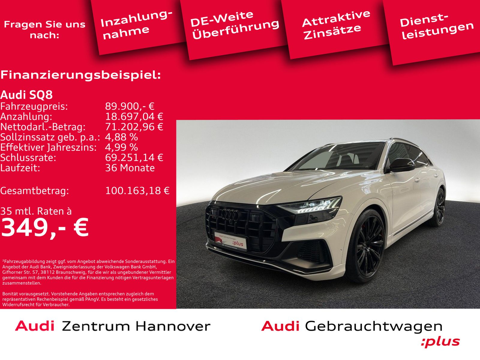 Audi SQ8 4.0 TFSI quattro competition+ Head-Up Standh
