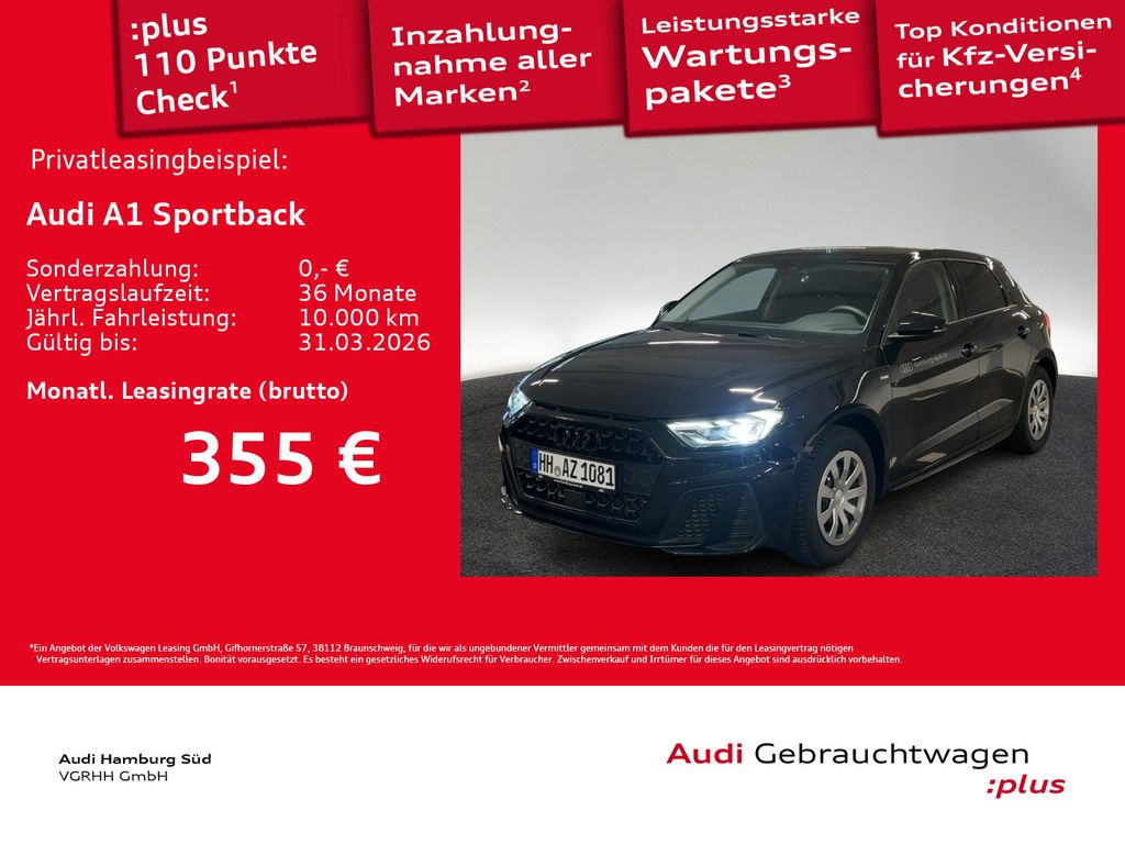 A1 Sportback 25 TFSI S line S tronic KAMERA/LED