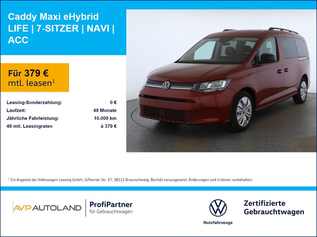 Volkswagen Caddy Maxi eHybrid LIFE | 7-SITZER | NAVI | ACC