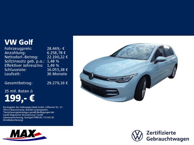 Volkswagen Golf VIII 1.5 eTSI DSG LIFE LED+AHK+HUD+DCP+APP+, миниатюра 2