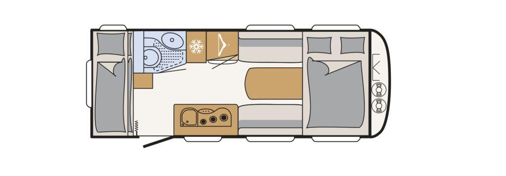 Dethleffs c' joy 480 QLK Active Etagenbetten