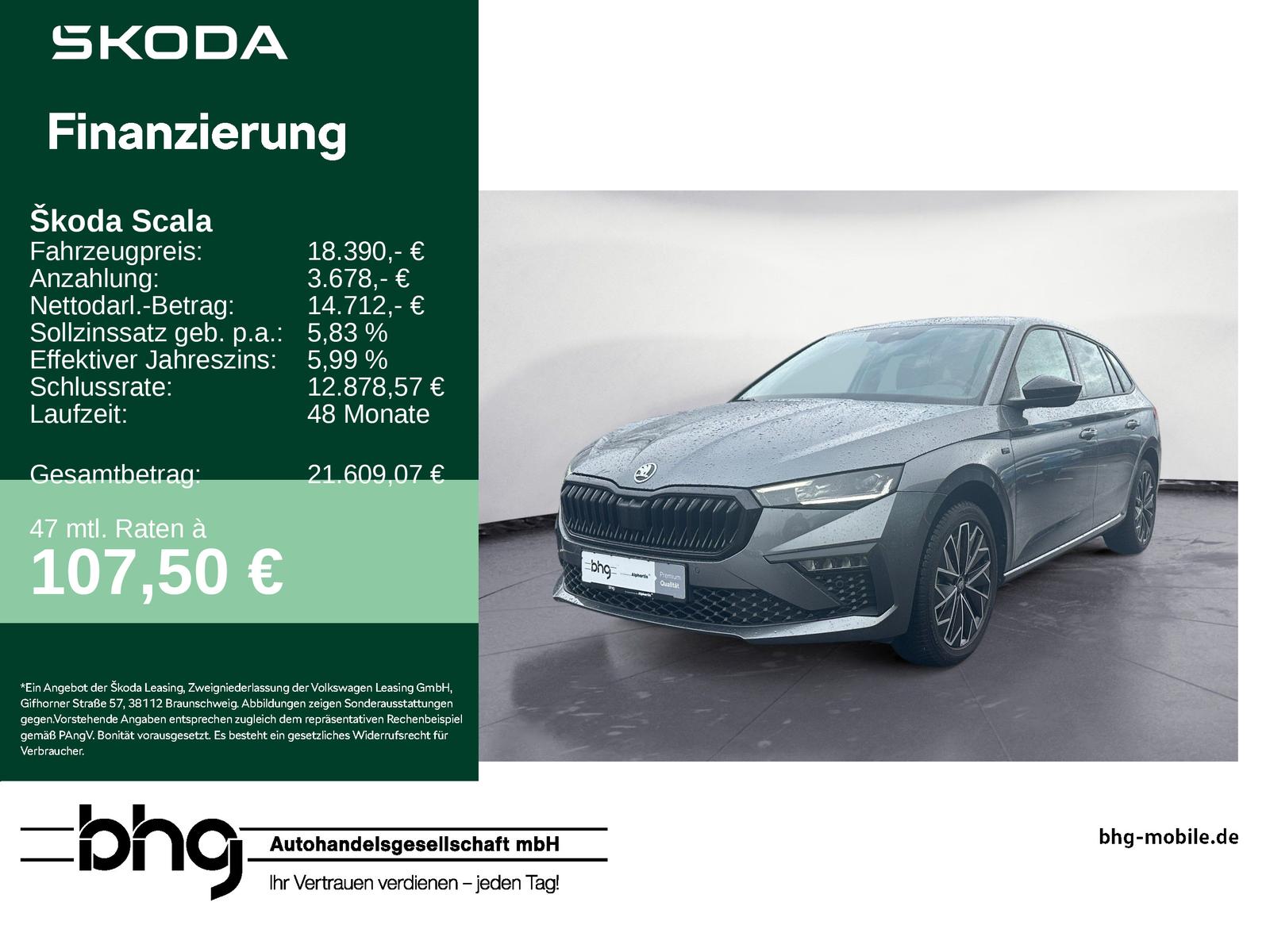 Skoda Scala 1,0 TSI Drive KAMERA PDC KLIMA TEMPOMAT