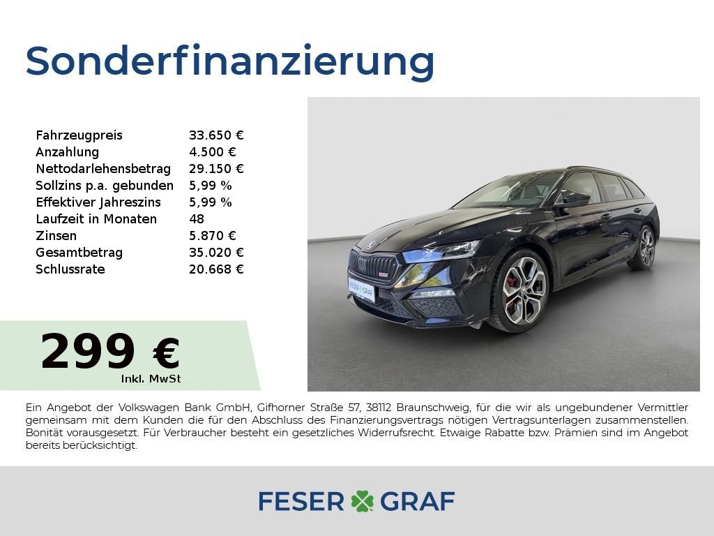 Abbildung Leasingangebot Skoda Octavia RS 2,0l TSI DSG *RFK SHZ MATRIX NAVI*