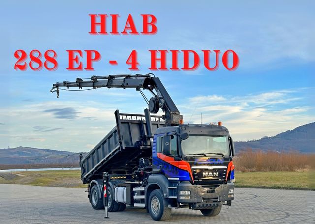 MAN TGS 33.480 * HIAB 288 EP - 4 HIDUO/ FUNK * 6x4