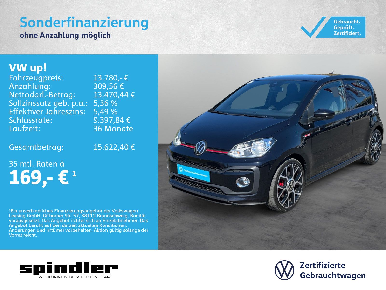 VW up! GTI 1.0 TSI / Connect, Bluetooth, RFK, SHZ