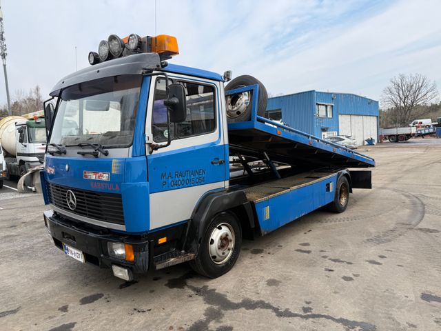 Mercedes-Benz 814 towing truck manual sliding platform + winch