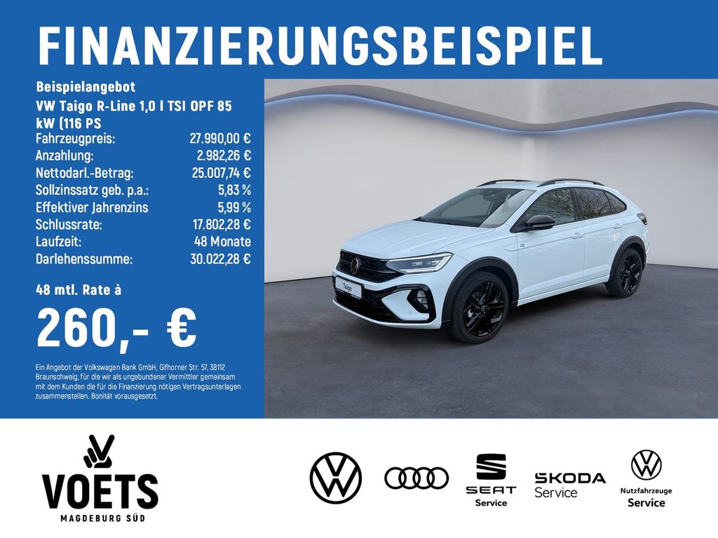 Taigo R-Line 1,0 l TSI OPF 85 kW (116 PS AHK+KAM