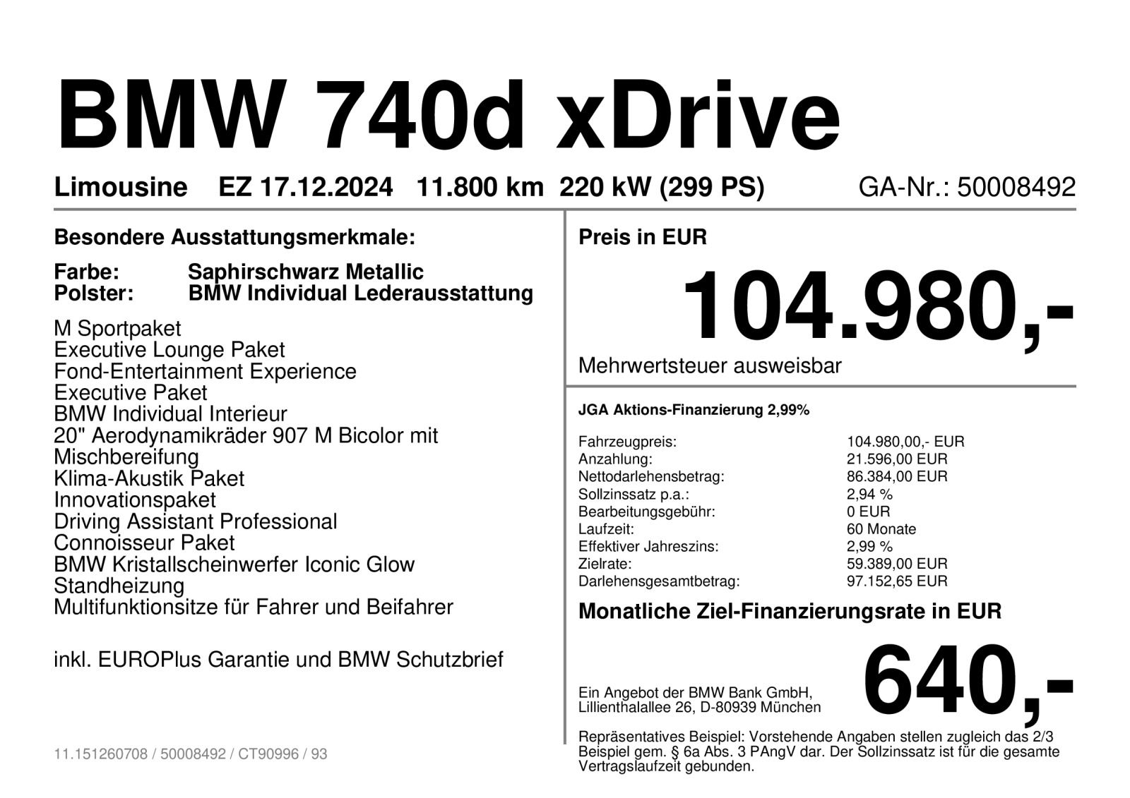BMW 740d xDrive M Sportpaket Innovationsp. Standhzg. imagem 2