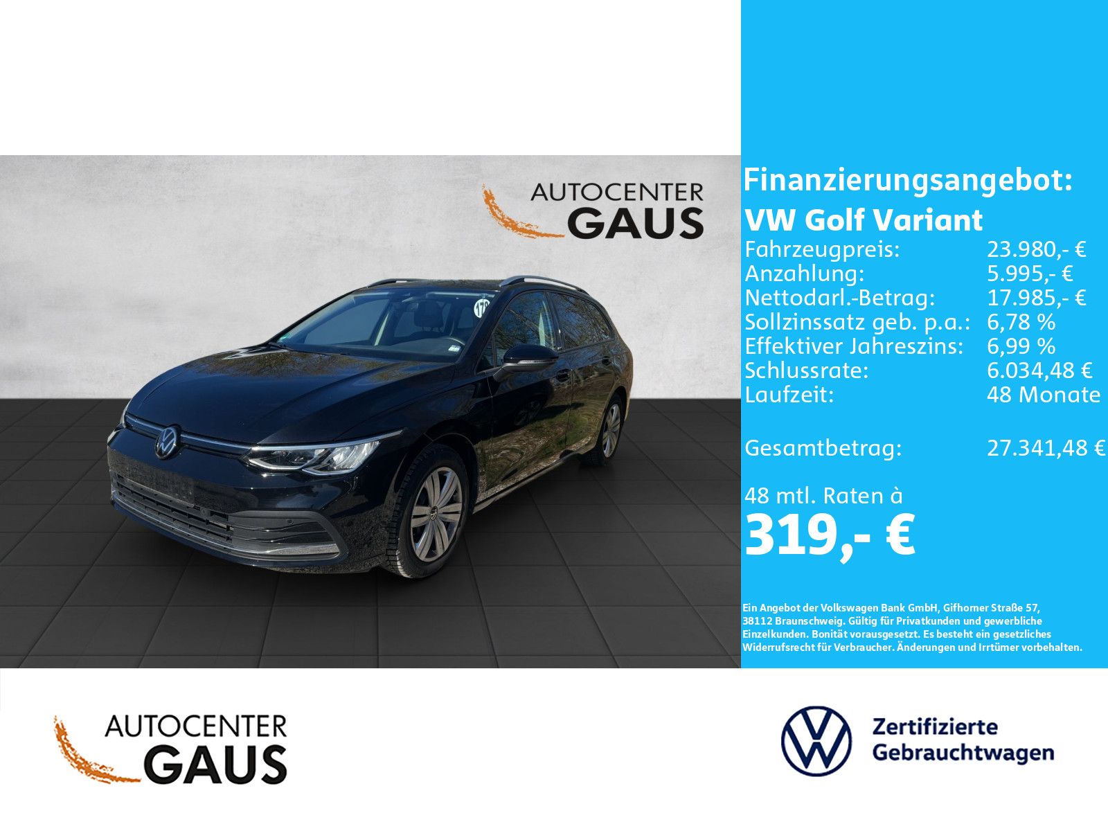 Golf VIII Variant Avtive 1.5 TSI AHK*Pano*Navi