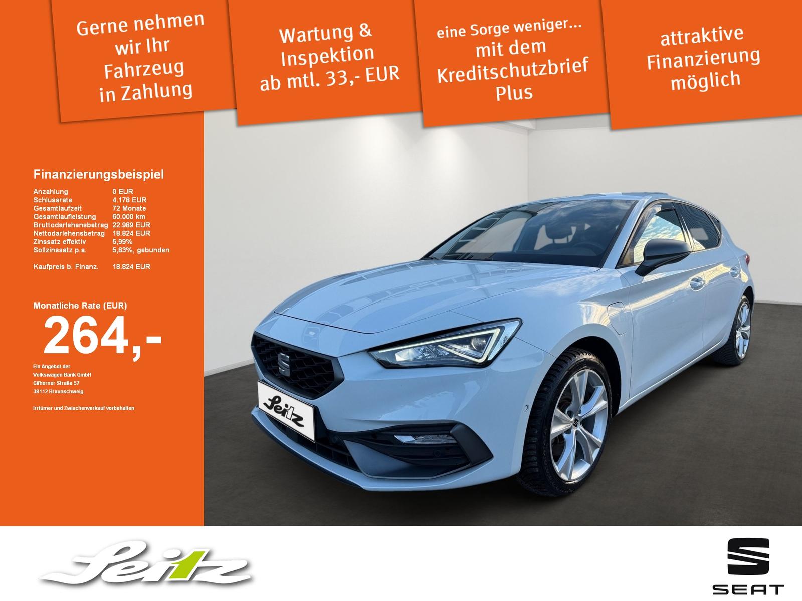 Seat Leon 1.4 TSI e-Hybrid FR *LED*KAMERA*NAVI*SITZH*