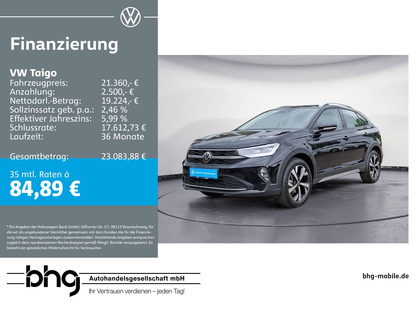 Volkswagen Taigo 1.0 TSI Style  #NAVI #APP-CONNECT #AN #NAV