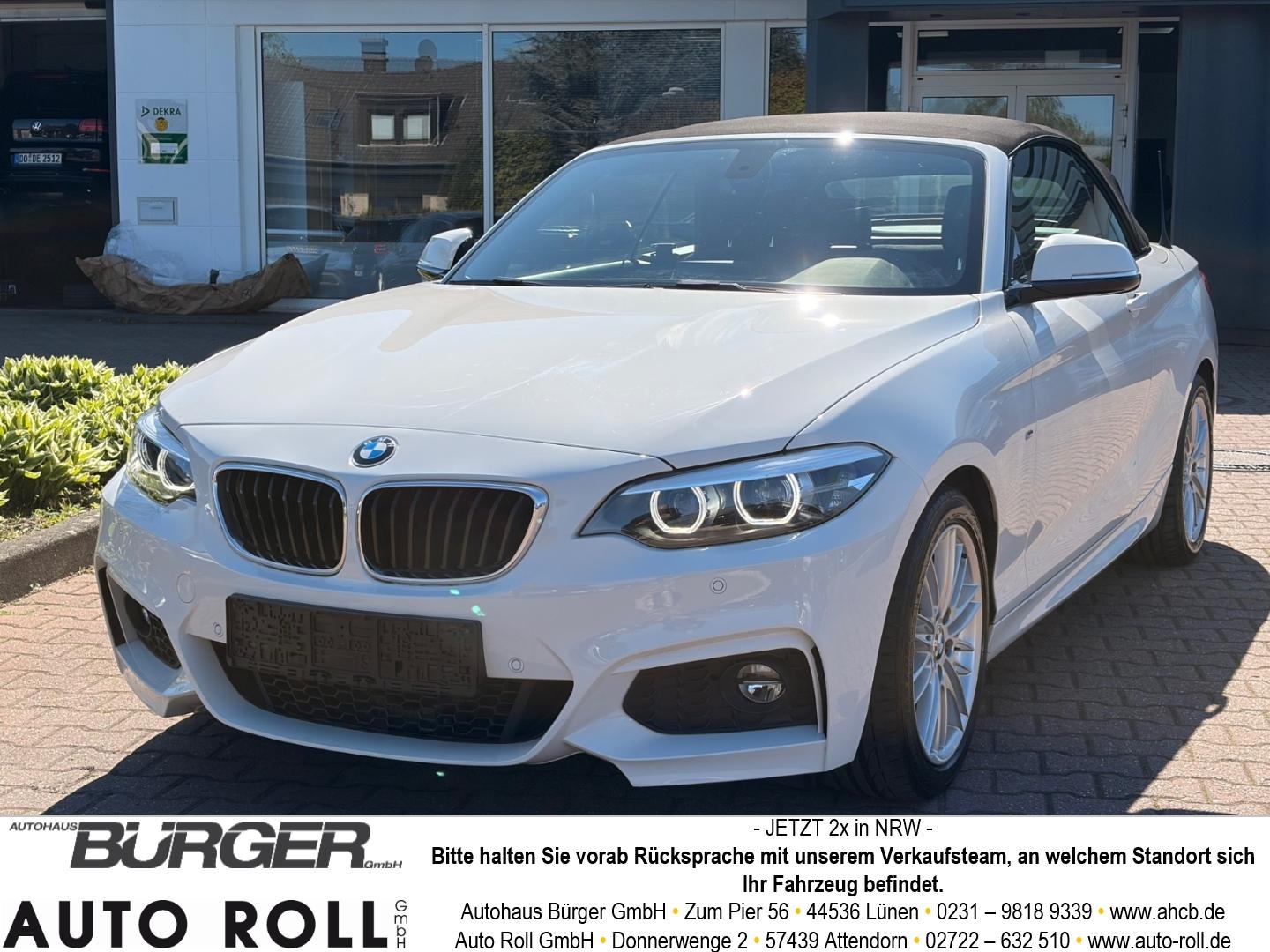 BMW 220 i M Sport Cabrio M-Paket Navi SHZ Leder LED 