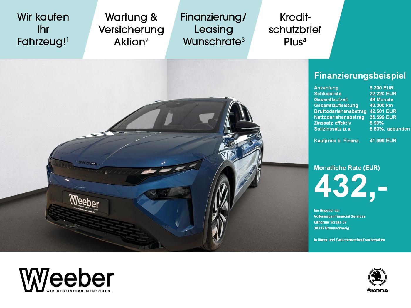 Skoda ELROQ 60 Sportline HeadUp AHK Navi LED Kamera
