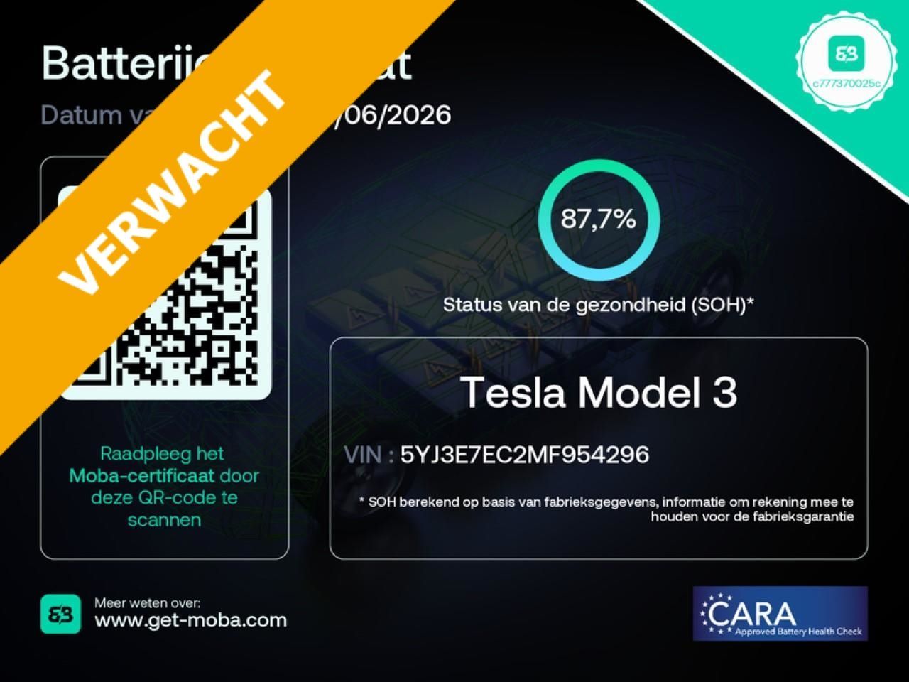 Tesla Model 3 Performance AWD 486pk 75 kWh 87.7% SoH F imagem 2