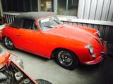 Porsche 356 Cabrio Super 90 komplett steht 20 Jahre - rote Porsche 356