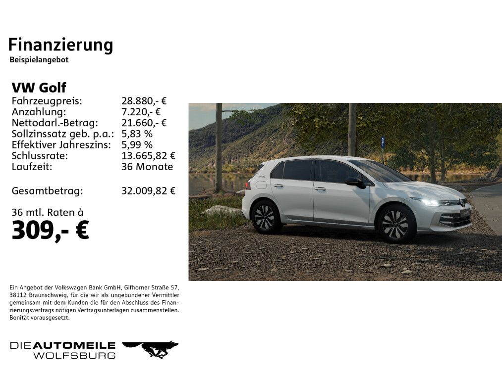 Volkswagen Golf 1.5 l eTSI DSG GOAL AHK Rückkam foto 2