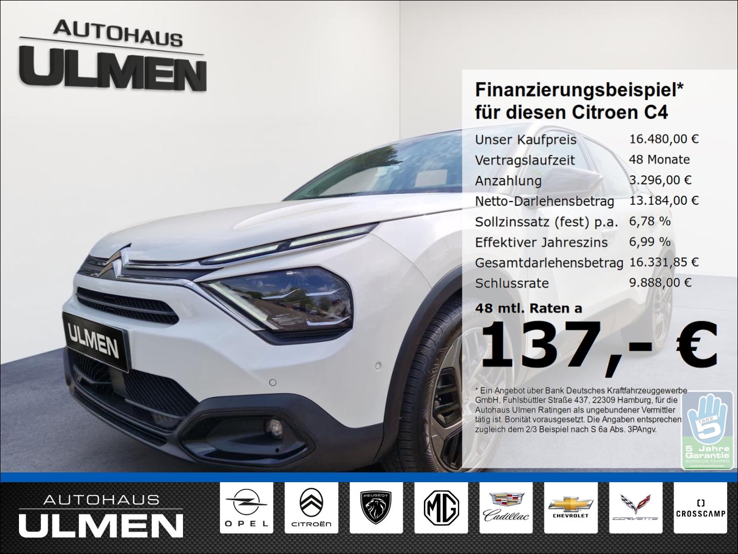 Citroën C4 Feel Pack HUD Navi LED Apple CarPlay Android 