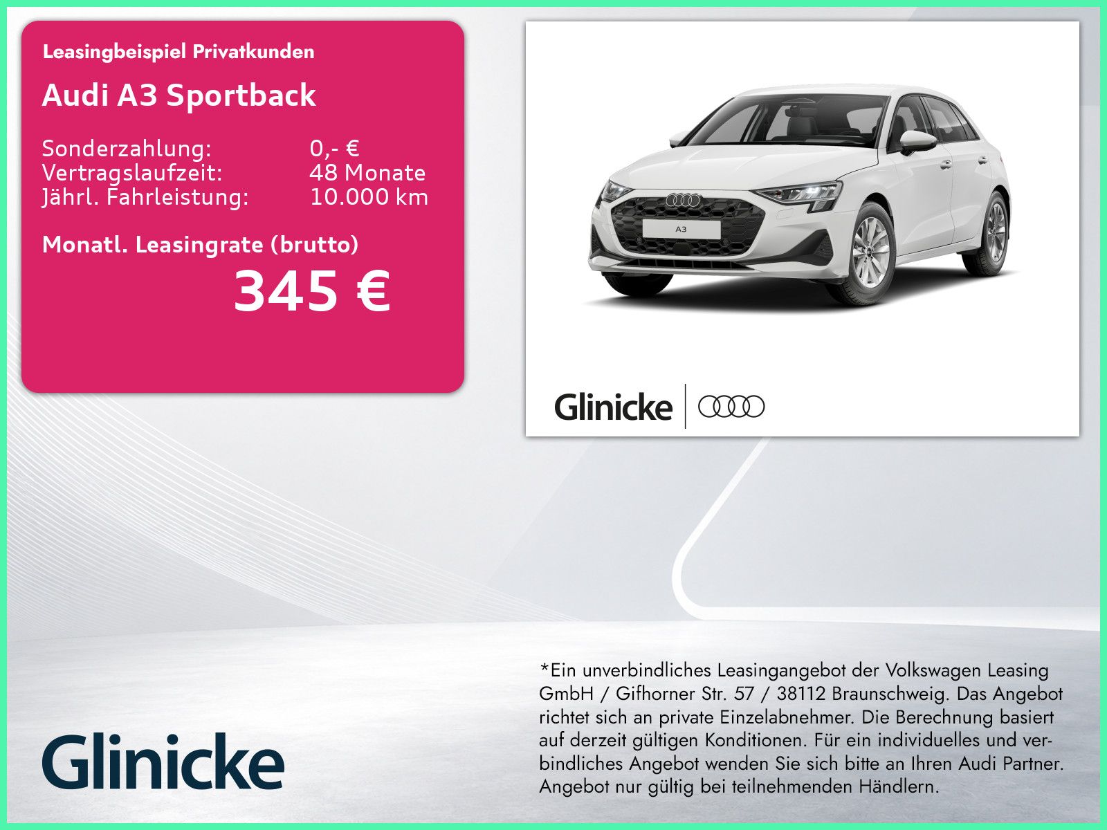 Audi A3 Sportback TFSI 85 kW Schaltgetriebe