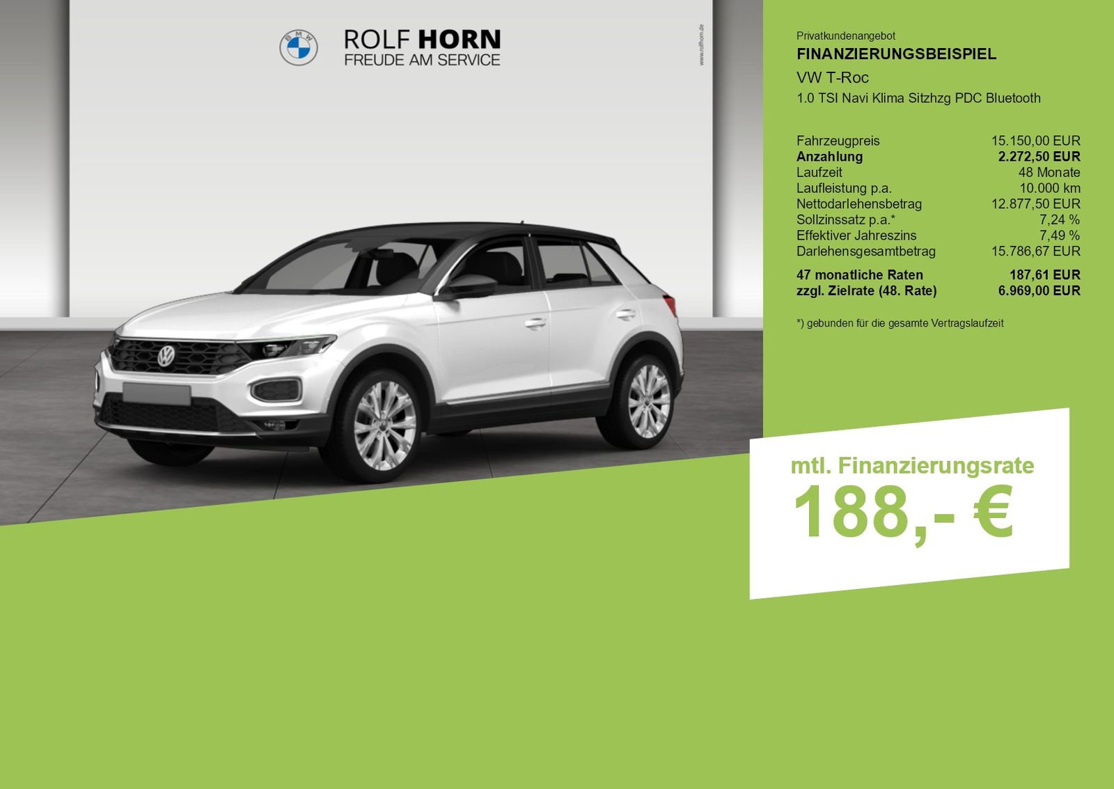 Volkswagen T-Roc 1.0 TSI Navi Klima Sitzhzg PDC Bluetooth imagem 3