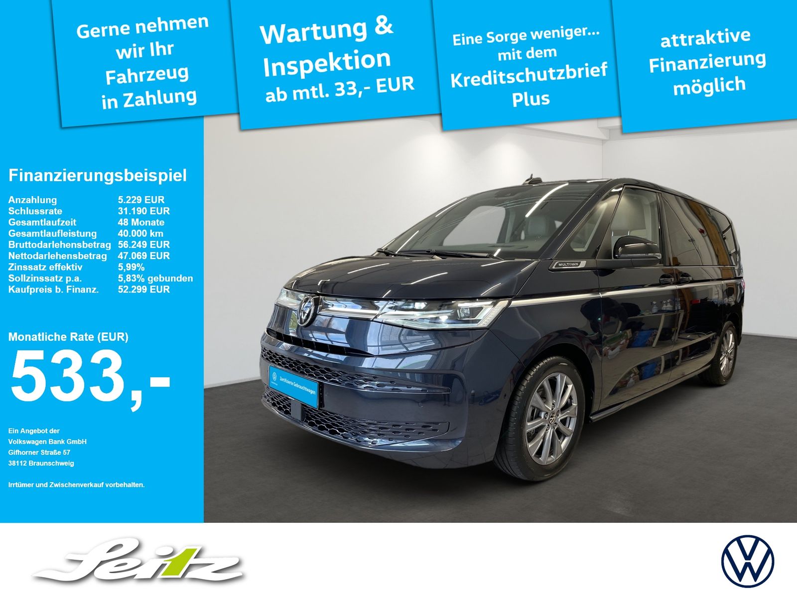 Volkswagen T7 Multivan 2.0 TSI KÜ Style 7S AHK HARMAN foto 1