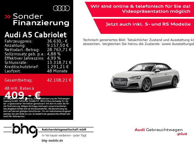 Audi A5 Cabrio 2.0 TFSI quattro S tronic sport