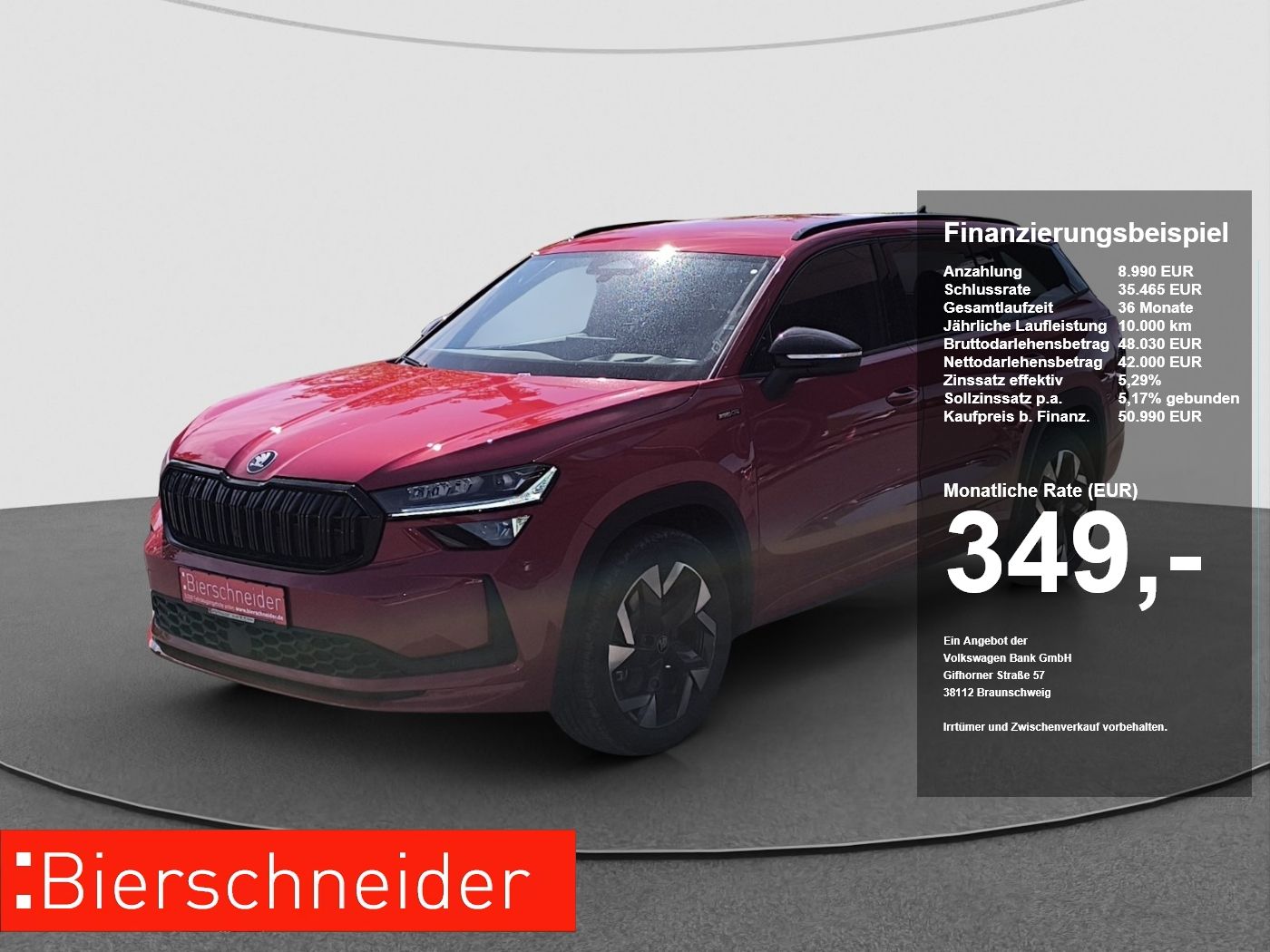 Skoda Kodiaq 2.0 TDI DSG Sportline AHK HUD NAV RFK MAT